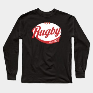 Cool rugby logo type distressed Long Sleeve T-Shirt